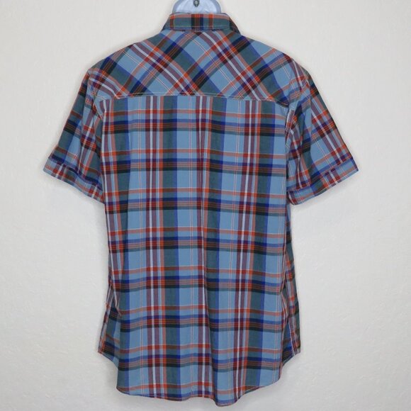 J.A.C.H.S. Clothing Co.* Men's Short Sleeve Snap‎ Down Pocket Plaid Shirt~ Large - Picture 2 of 11